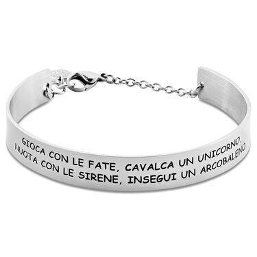 Bangle Lady Message Acciaio Fantasy e Cristalli