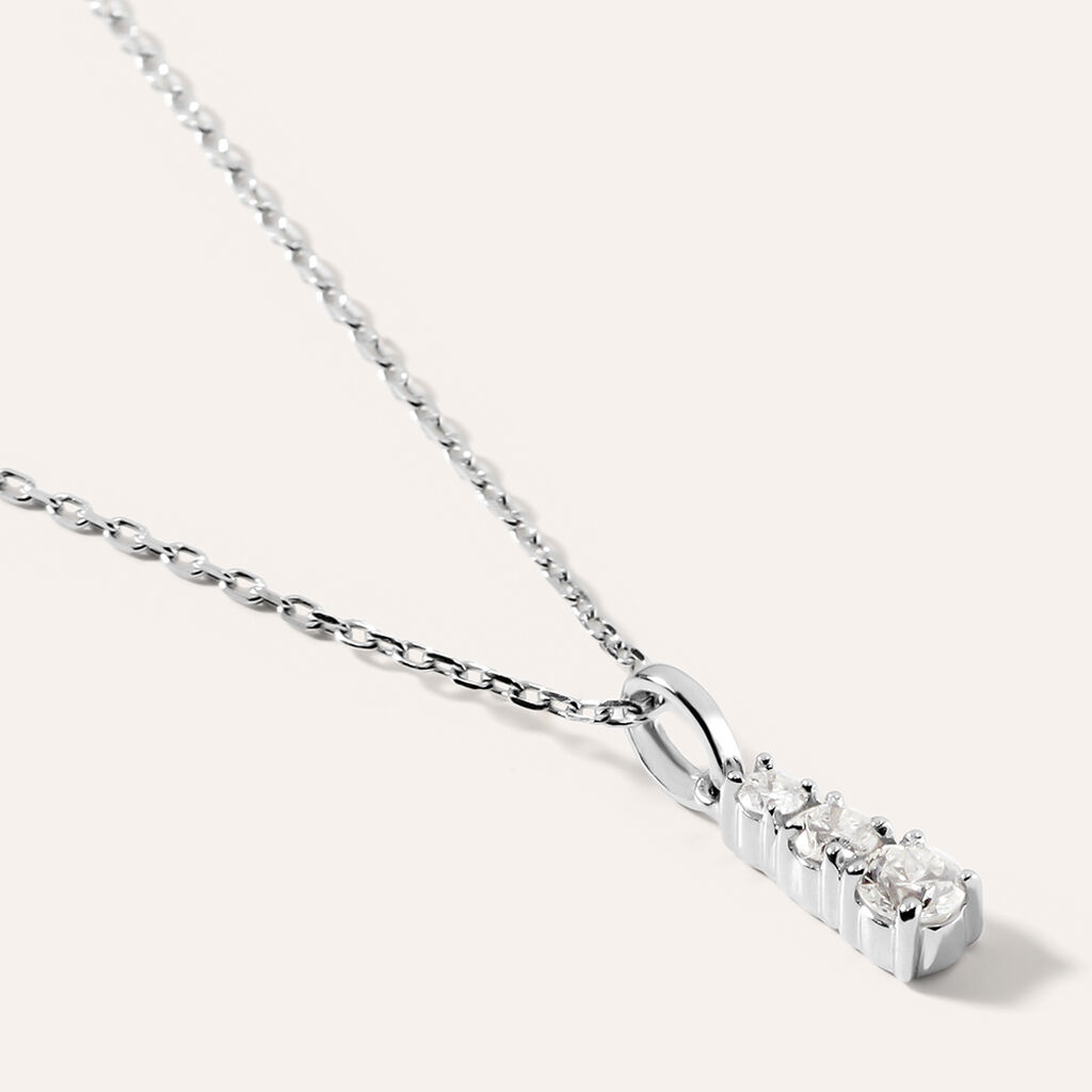 Collana Trilogy Grace Oro Bianco Diamante