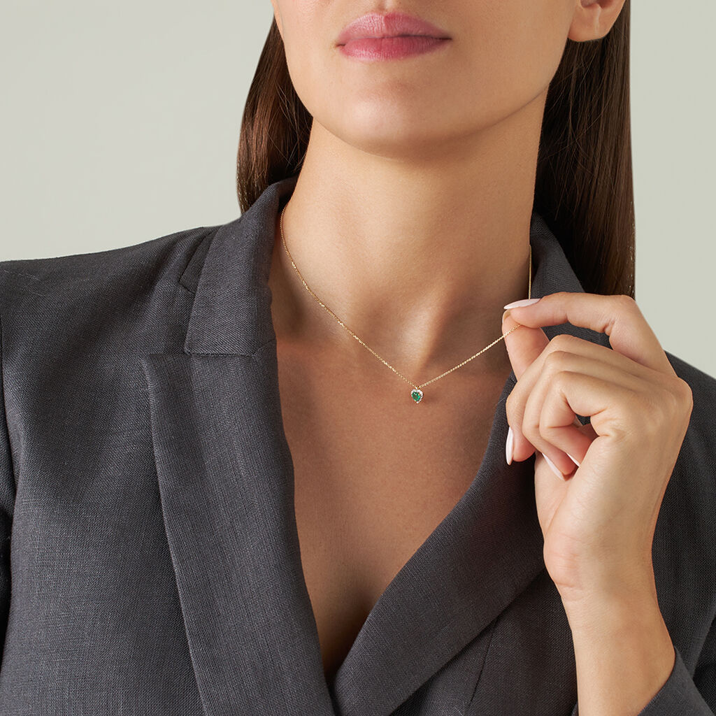Collana Charlotte Oro Giallo Smeraldo Diamante - Collane Donna | Stroili