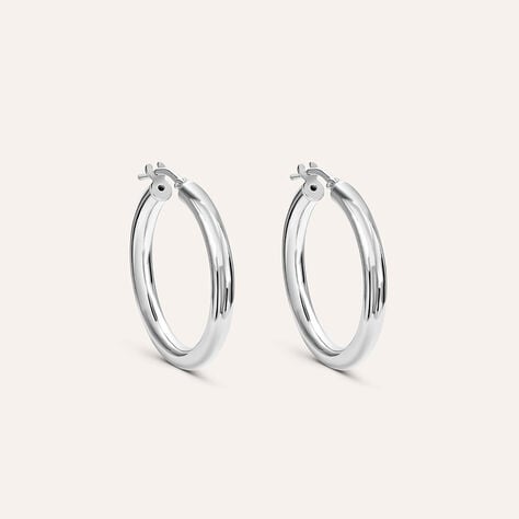 Orecchini A Cerchio Silver Collection Argento Rodiato - Orecchini a Cerchio Donna | Stroili