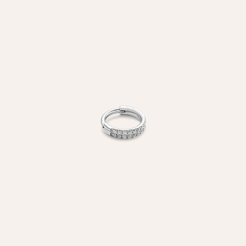 Piercing Orecchio Moonlight Titanio Bianco Cubic Zirconia - Regalo per Cerimonie Religiose Unisex | Stroili