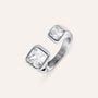 Anello Contrarie Aura Acciaio Cubic Zirconia