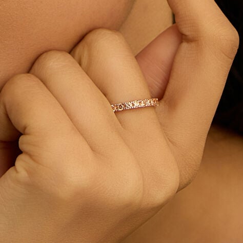 Anello Eternity Silver Rainbow Argento Rosa Cubic Zirconia - Anelli Eternity Donna | Stroili