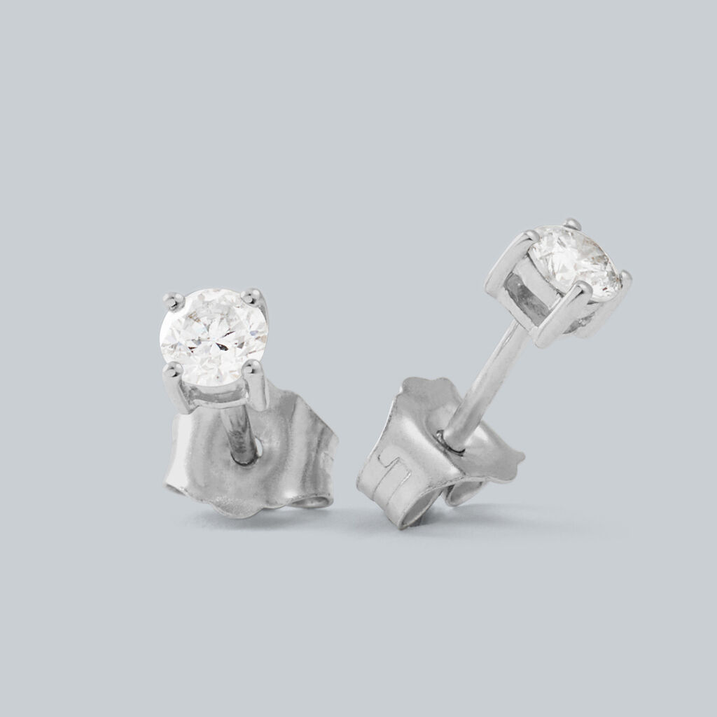 Orecchini Lobo Punto Luce Firmamenti Oro Bianco Diamante - Orecchini a Lobo Donna | Stroili