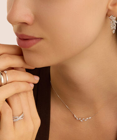 Collana Claire Oro Bianco Cubic Zirconia