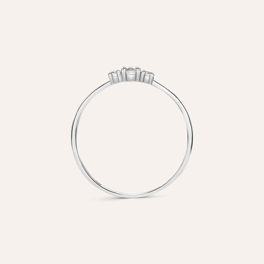 Anello Trilogy Claire Oro Bianco Cubic Zirconia - Anelli con Pietre Donna | Stroili