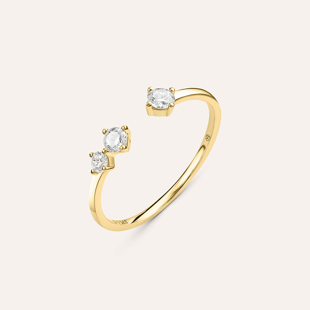 Anello Trilogy Diamade Glam Oro Giallo Diamante Lab-Grown
