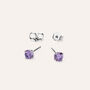 Orecchini Lobo Punto Luce Silver Rainbow Argento Rodiato Cubic Zirconia
