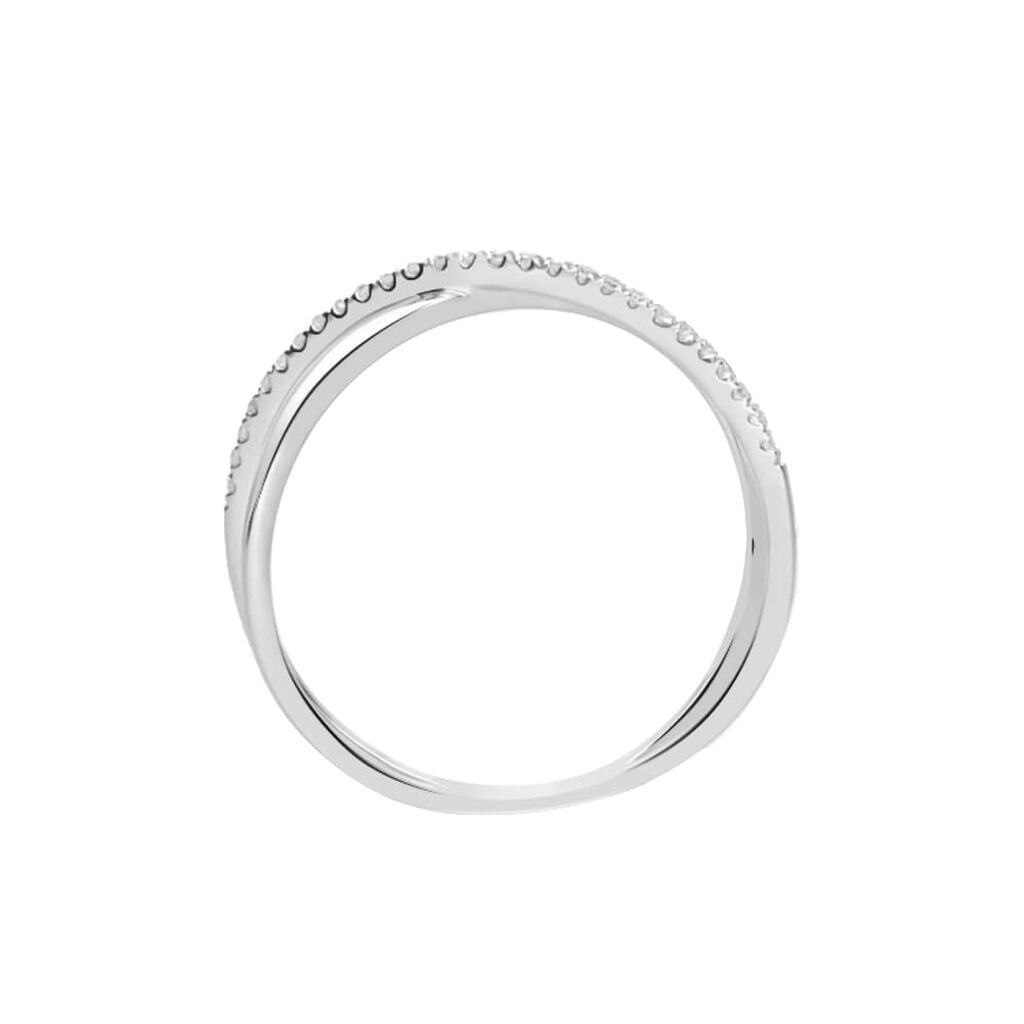 Anello in oro bianco con diamanti 0.081 ct - Anelli Donna | Stroili