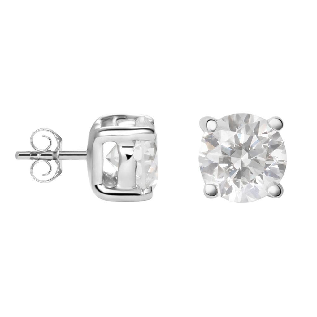 Orecchini Lobo Punto Luce Grace Oro Bianco Diamante - Orecchini a Lobo Donna | Stroili