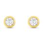 Orecchini Lobo Punto Luce Claire Oro Giallo Cubic Zirconia