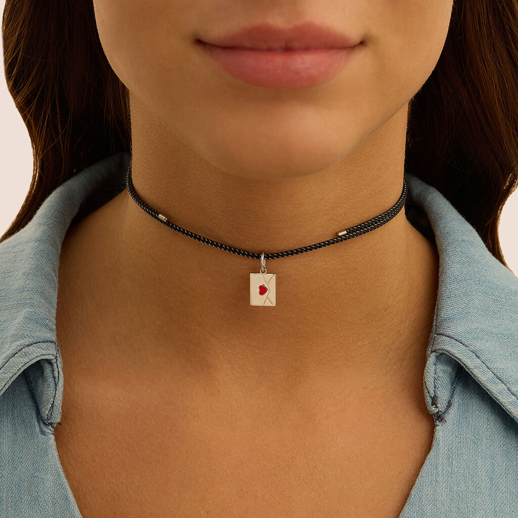 Pendente Love Letter Love Beats Argento Rodiato
