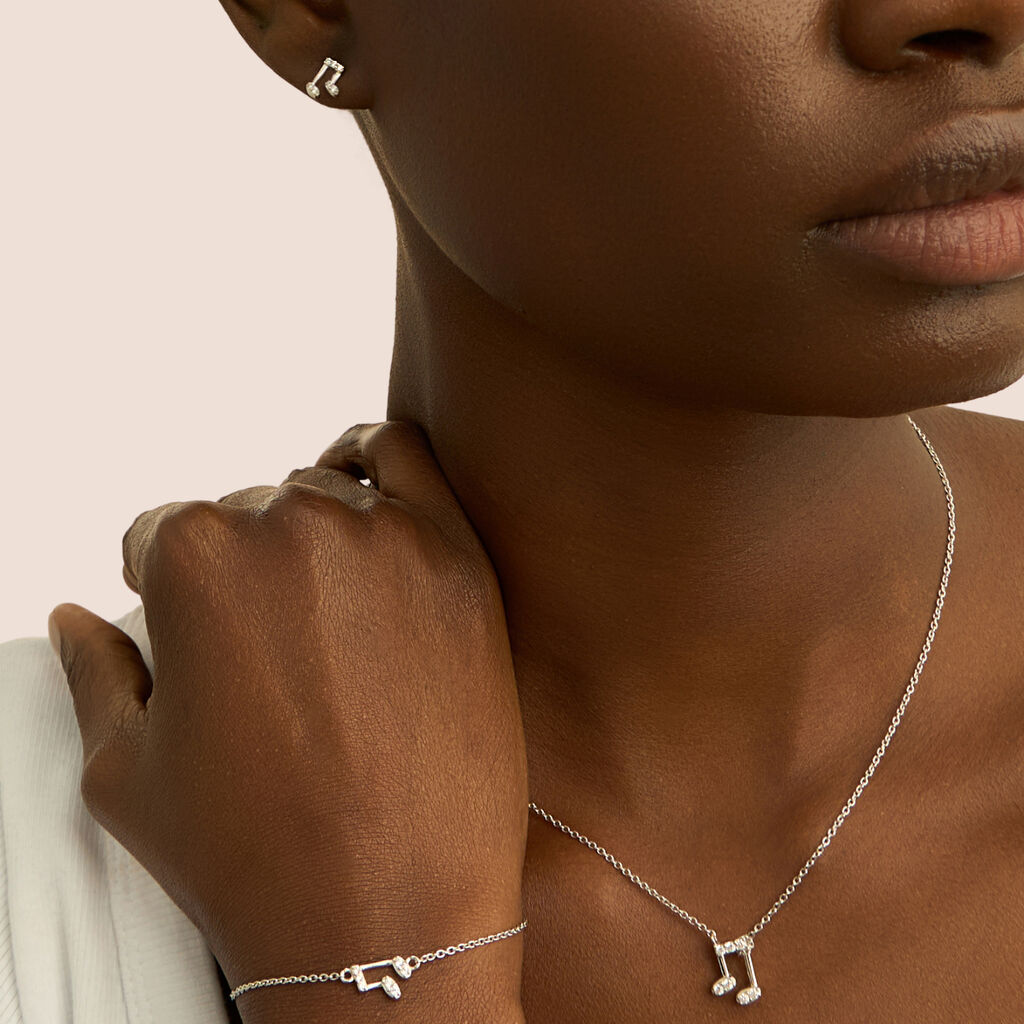 Orecchini Lobo Silver Moments Argento Rodiato Cubic Zirconia