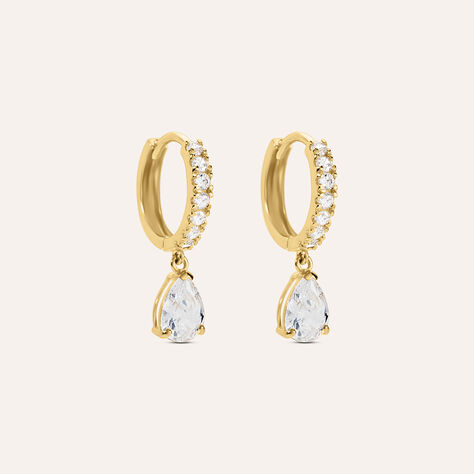 Orecchini A Cerchio Toujours Oro Giallo Cubic Zirconia - Orecchini a Cerchio Donna | Stroili
