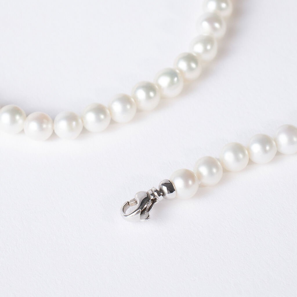 Collana Gold Pearls Oro Bianco Perla D'Acqua Dolce Diamante - Gioielli Donna | Stroili