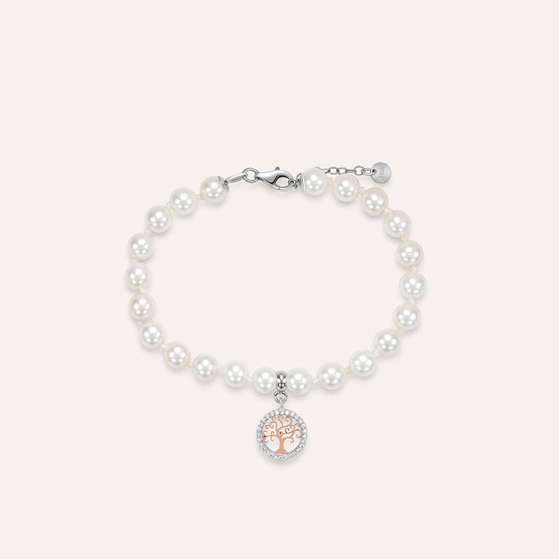 Bracciale Silver Pearls Argento Rodiato Perla sintentica Cubic Zirconia - Bracciali Donna | Stroili