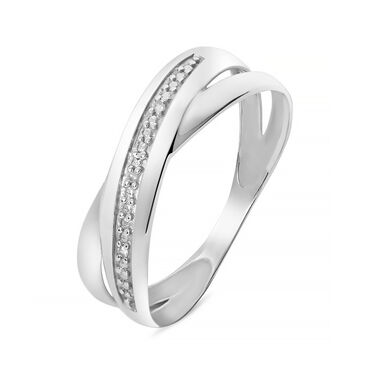 Anello Fascia Sophia Oro Bianco Diamante