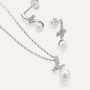 Collana Silver Pearls Argento Rodiato Perla sintentica Cubic Zirconia