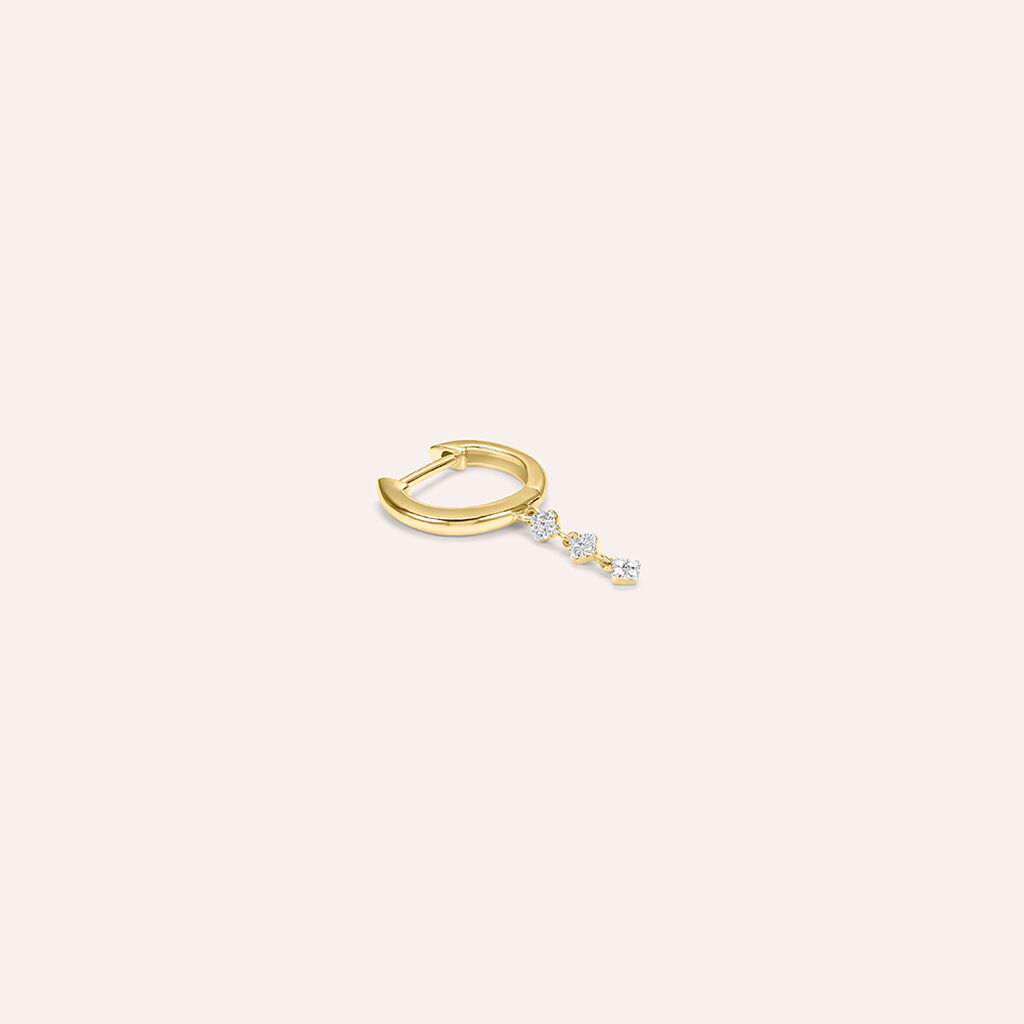 Mono Orecchino A Cerchio Sophia Oro Giallo Diamante - Mono Orecchino Donna | Stroili