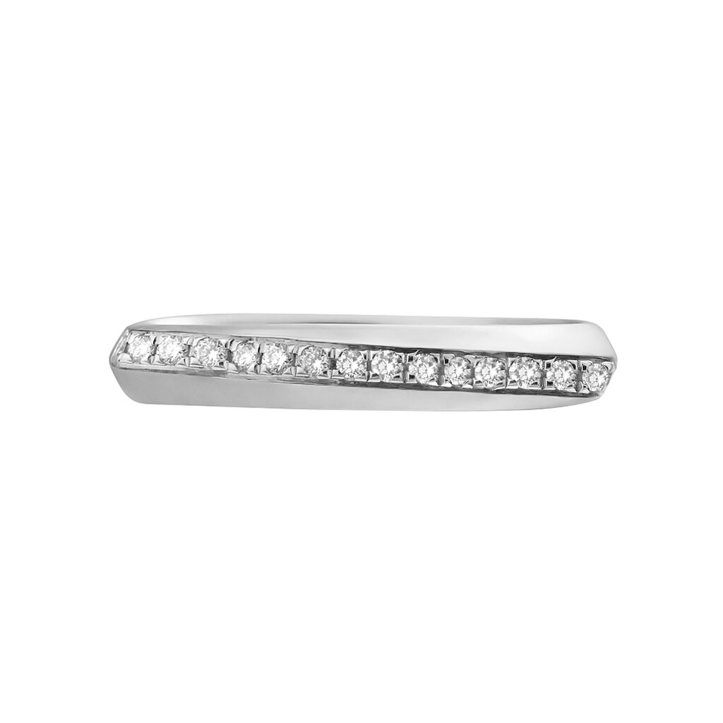 HIJONES Fede Nuziale In Titanio Con Diamante – Larghezza 6 Mm, Stile Semplice, Ipoallergenica