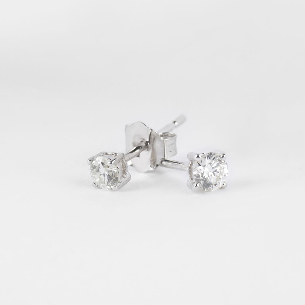 Orecchini Lobo Punto Luce Grace Oro Bianco Diamante - Orecchini a Lobo Donna | Stroili