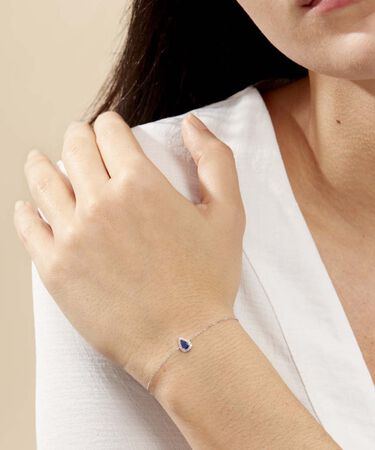 Bracciale Charlotte Oro Bianco Zaffiro Diamante