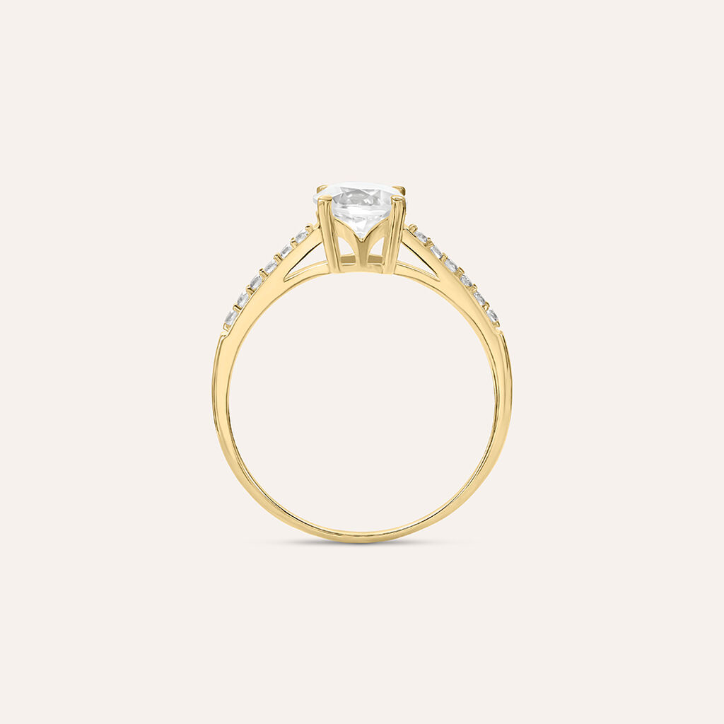 Anello Solitario Claire Oro Giallo Cubic Zirconia - Anelli con Pietre Donna | Stroili