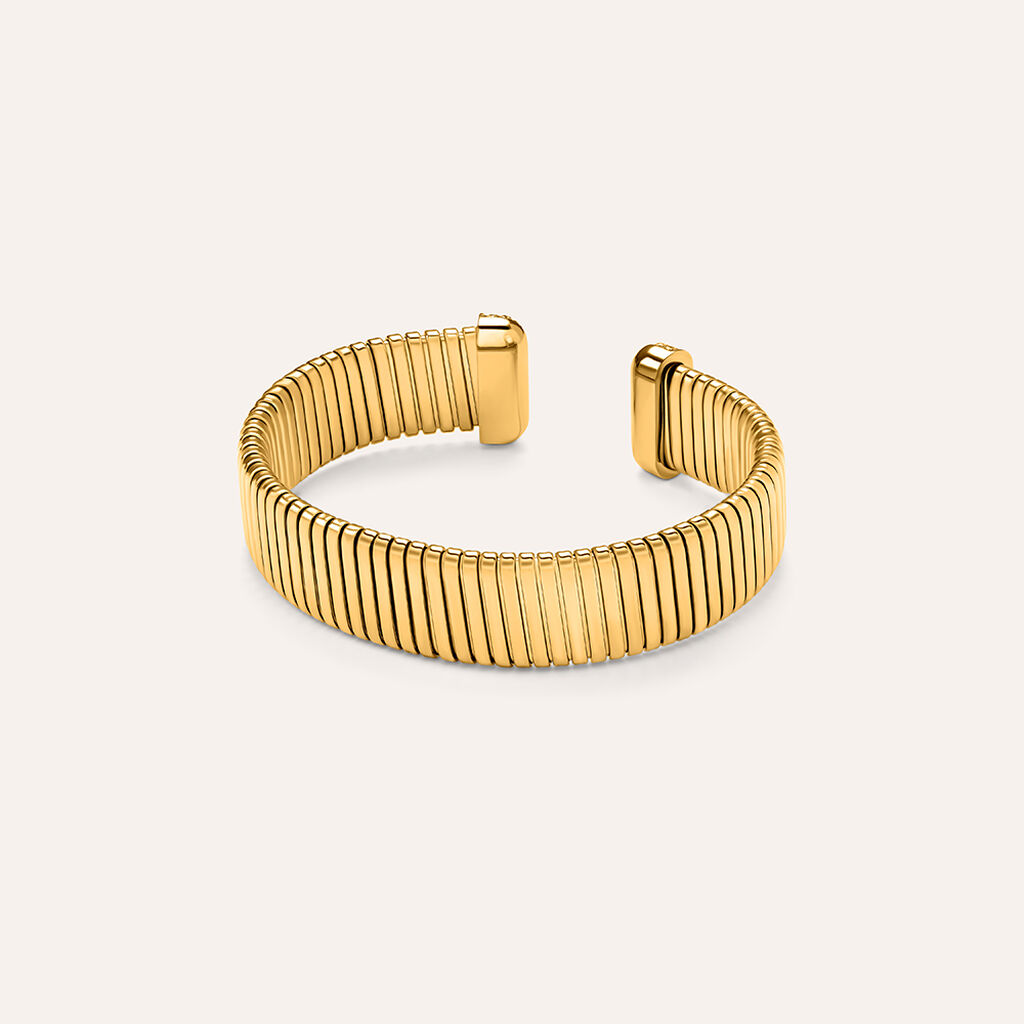 Bangle Lady Code Acciaio Dorato Cristallo - Bracciali Rigidi Donna | Stroili