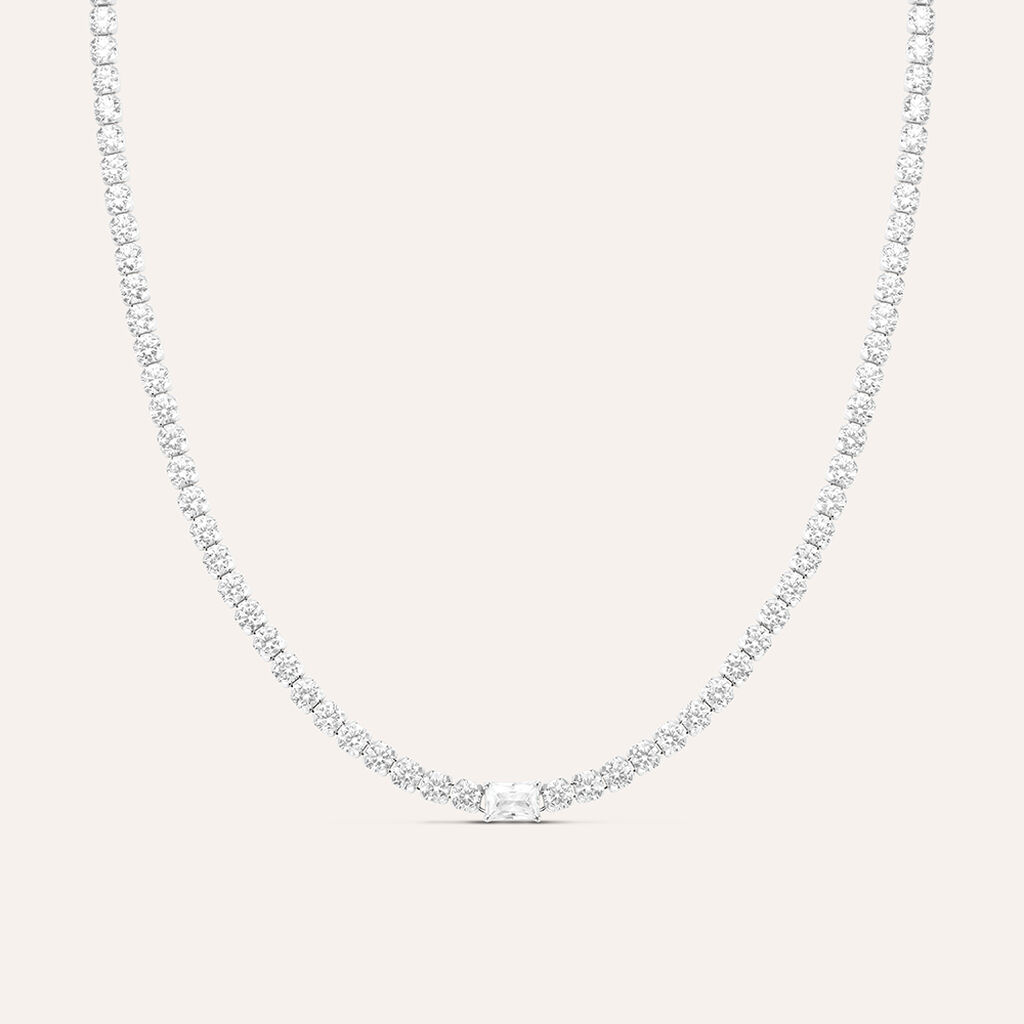 Collana Tennis Silver Elegance Argento Rodiato Cubic Zirconia