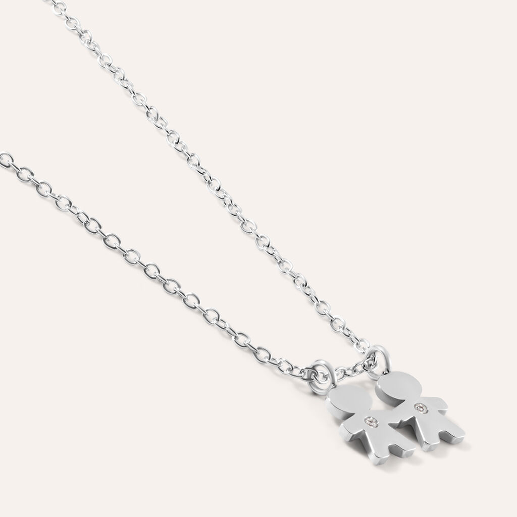 Collana Sunrise Acciaio Cristallo