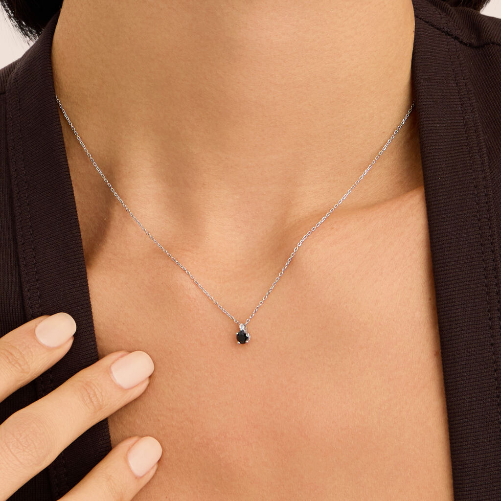 Collana Punto Luce Silver Elegance Argento Rodiato Cubic Zirconia