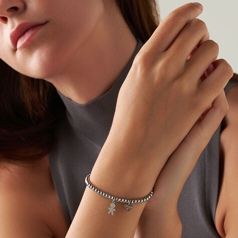 Bracciale Lady Chic Acciaio Bicolore Bianco / Rosa Cubic Zirconia - Bracciali Donna | Stroili