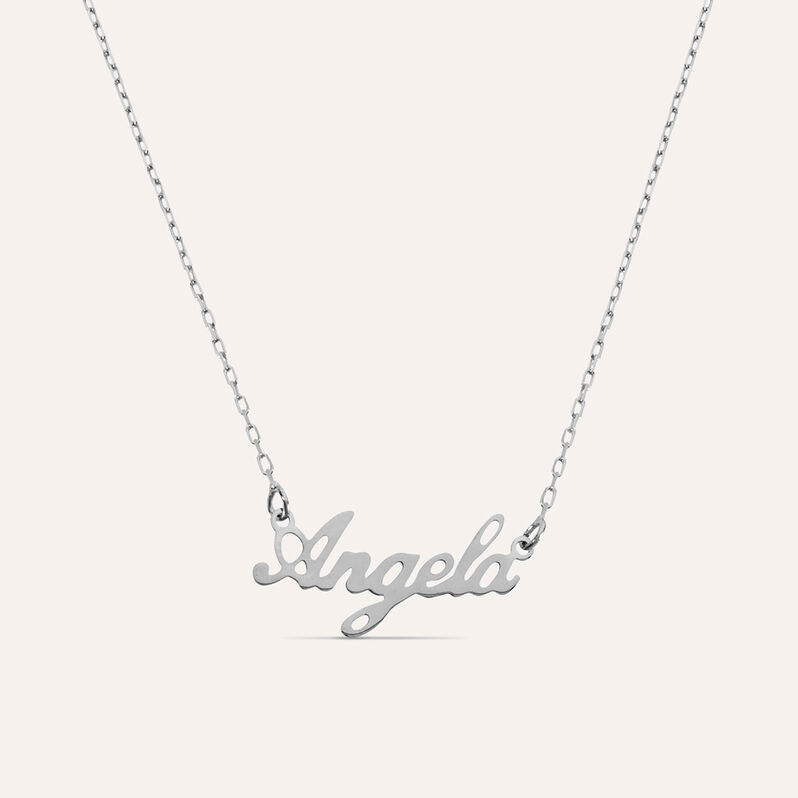 Collana Angela Gold Names Oro Bianco - Collane Unisex | Stroili