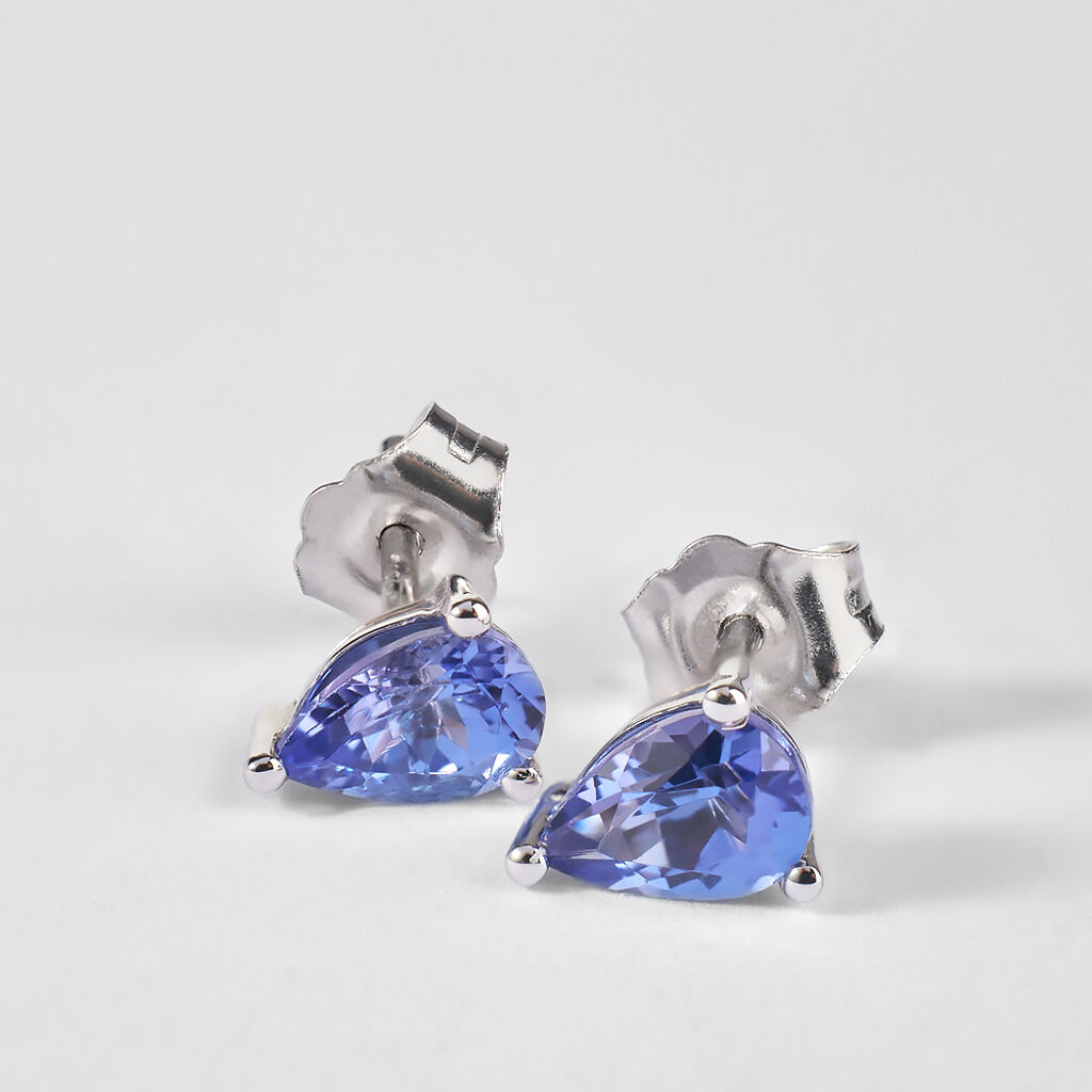 Orecchini Lobo Punto Luce Jasmine Oro Bianco Tanzanite - Orecchini a Lobo Donna | Stroili