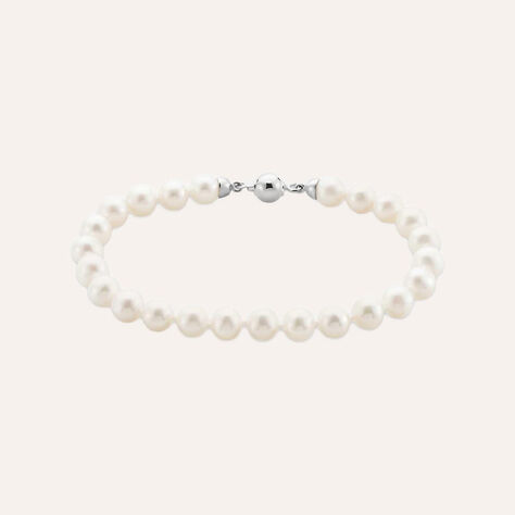 Bracciale Gabrielle Oro Bianco Perla D'Acqua Dolce - Bracciali Donna | Stroili