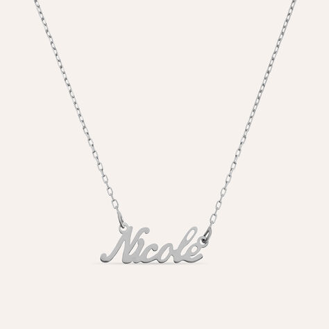 Collana Nicole Gold Names Oro Bianco - Collane Unisex | Stroili