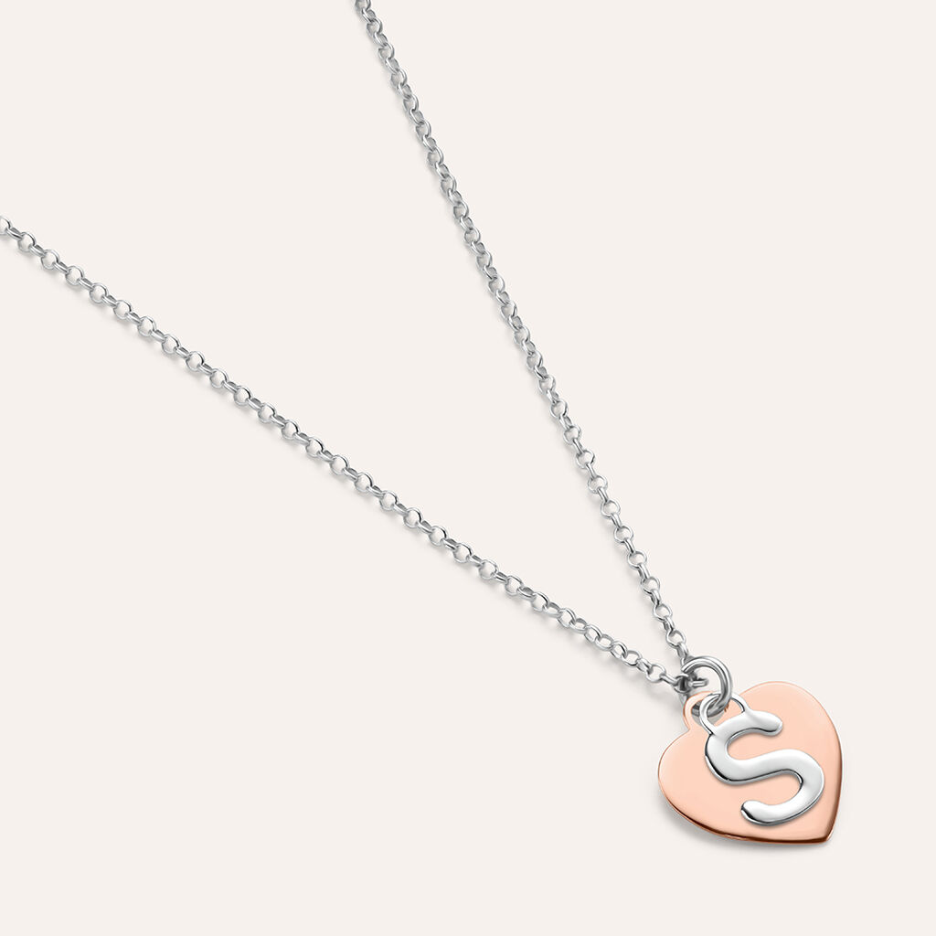 Collana Silver Collection Argento Bicolore Bianco / Rosa