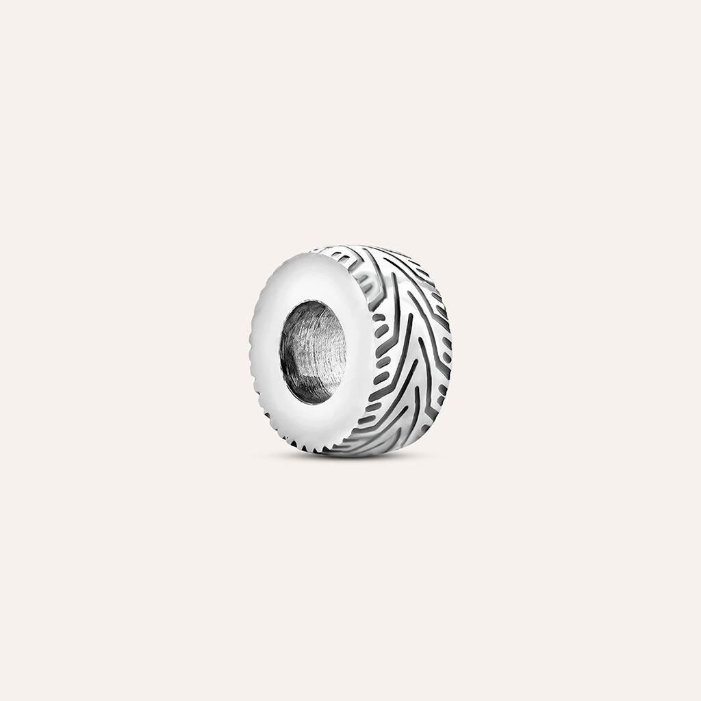 Bead Essential Code Acciaio Bicolore Bianco / Nero - Beads Uomo | Stroili