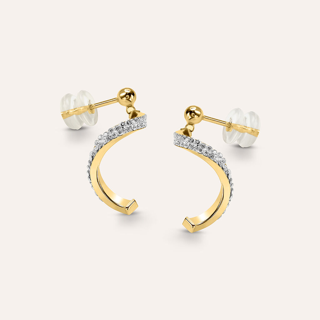 Orecchini Pendenti Christelle Oro Giallo Cristallo