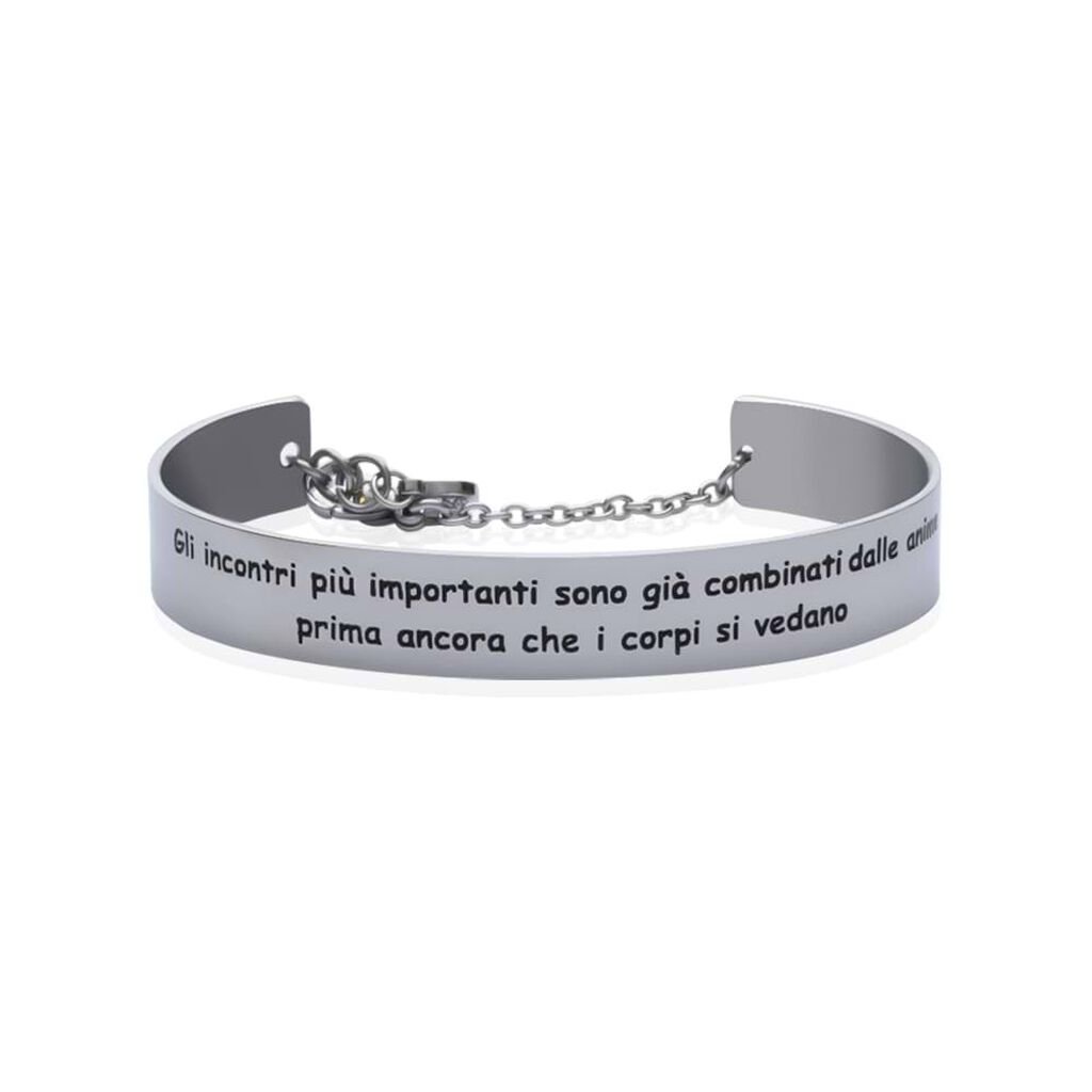 Bangle Gli incontri più importanti sono già combinati dalle anime prima ancora che i corpi si vedano in acciaio - Bracciali Donna | Stroili