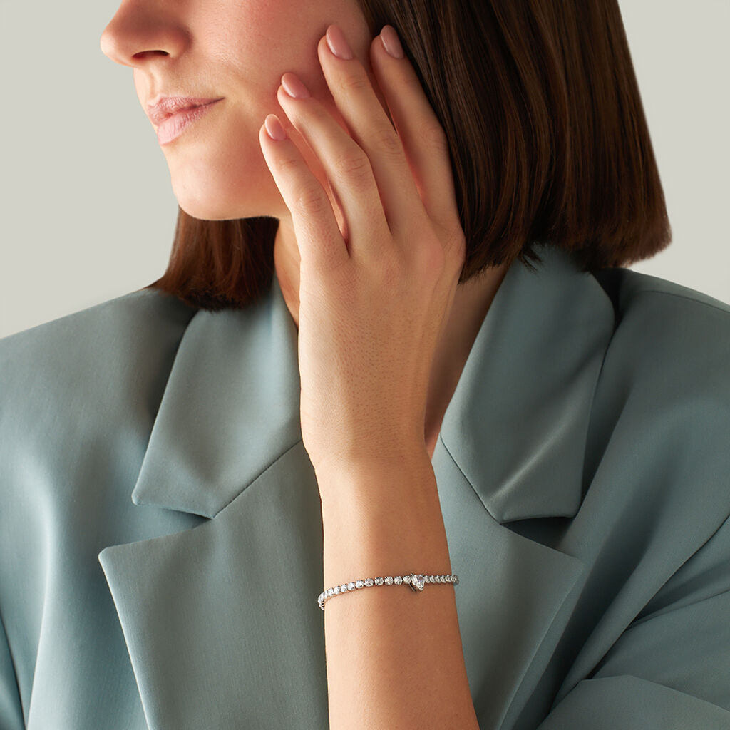Bracciale Tennis Lady Chic Acciaio Cristallo - Bracciali Tennis Donna | Stroili