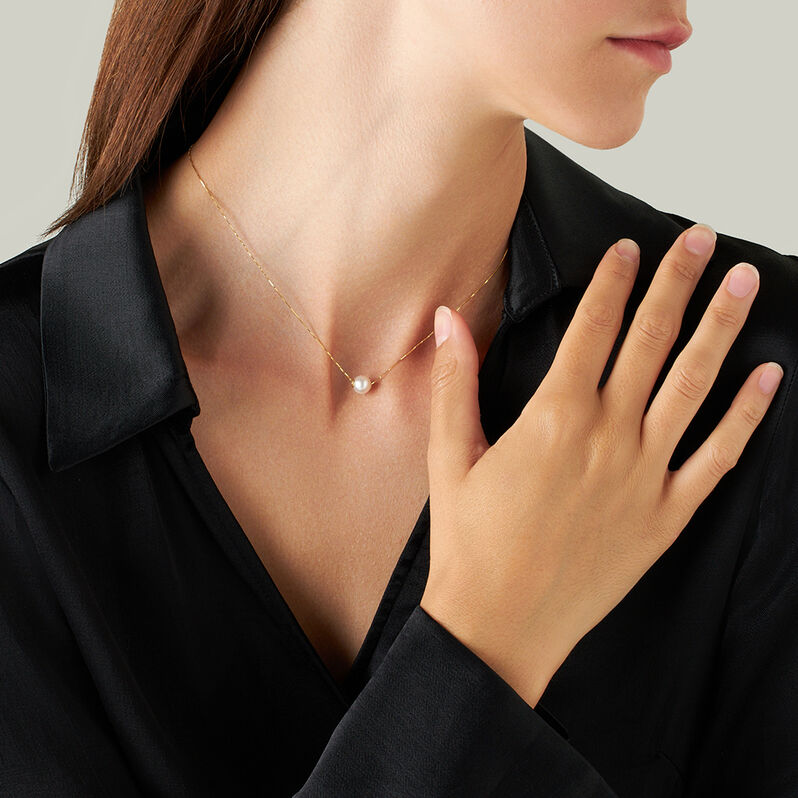 Collana Gabrielle Oro Giallo Perla D'Acqua Dolce - Collane Donna | Stroili