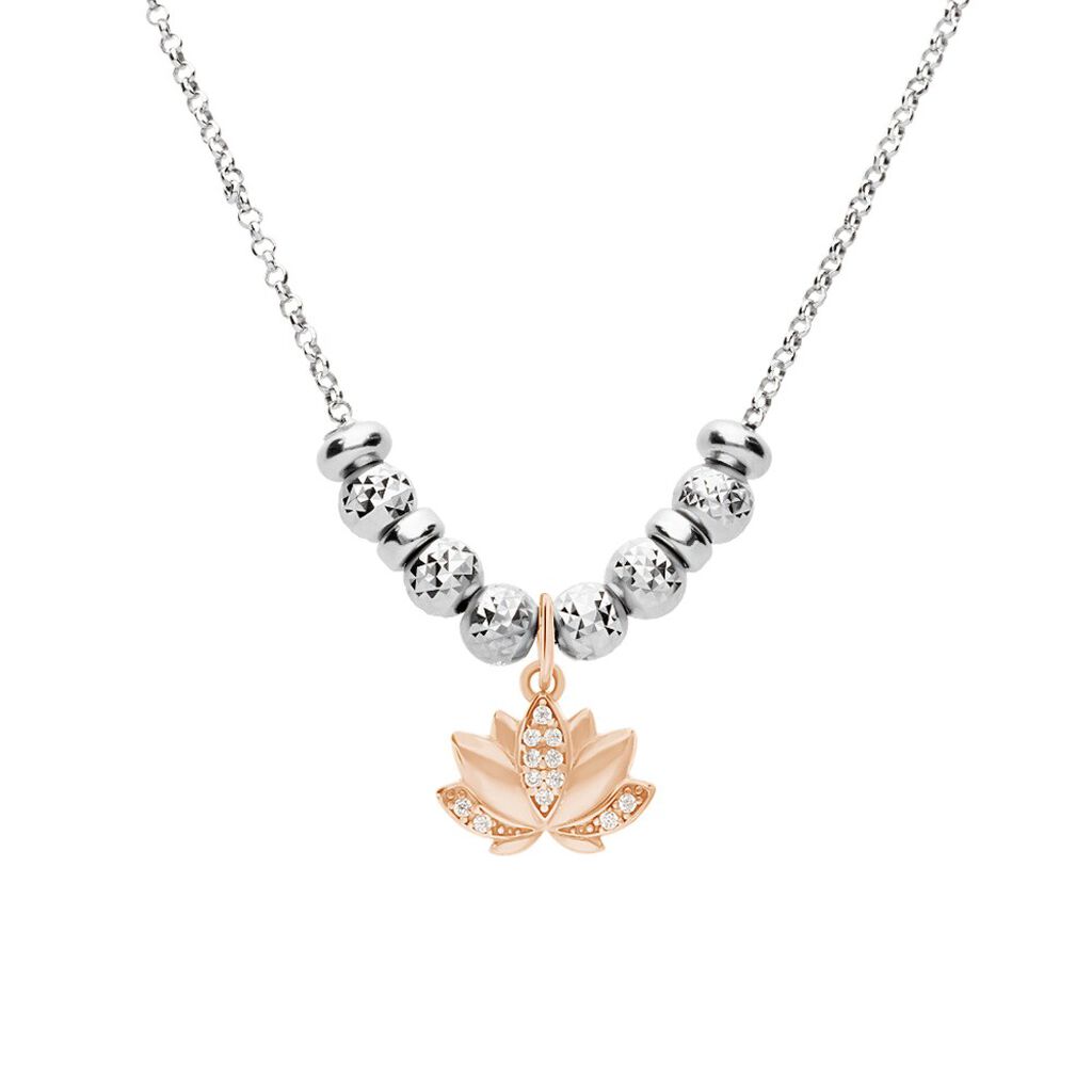 Pendente Love Beats Argento Rosa Cubic Zirconia