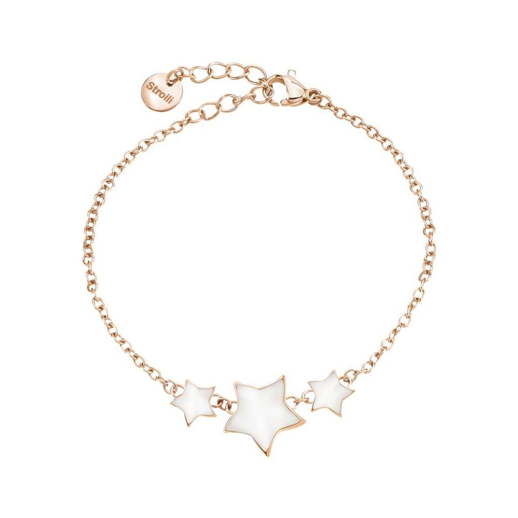 Bracciale in acciaio e stella smalto bianco - Bracciali Donna | Stroili