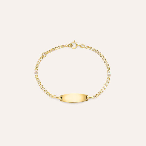 Bracciale Con Targhetta Holy Oro Giallo - Bracciali con Incisione Bambino | Stroili