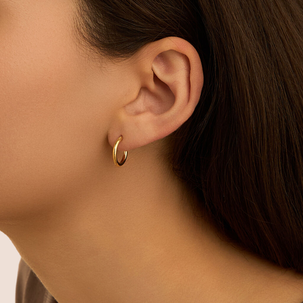 Orecchini A Cerchio Gold Essence Oro Giallo - Orecchini a Cerchio Donna | Stroili