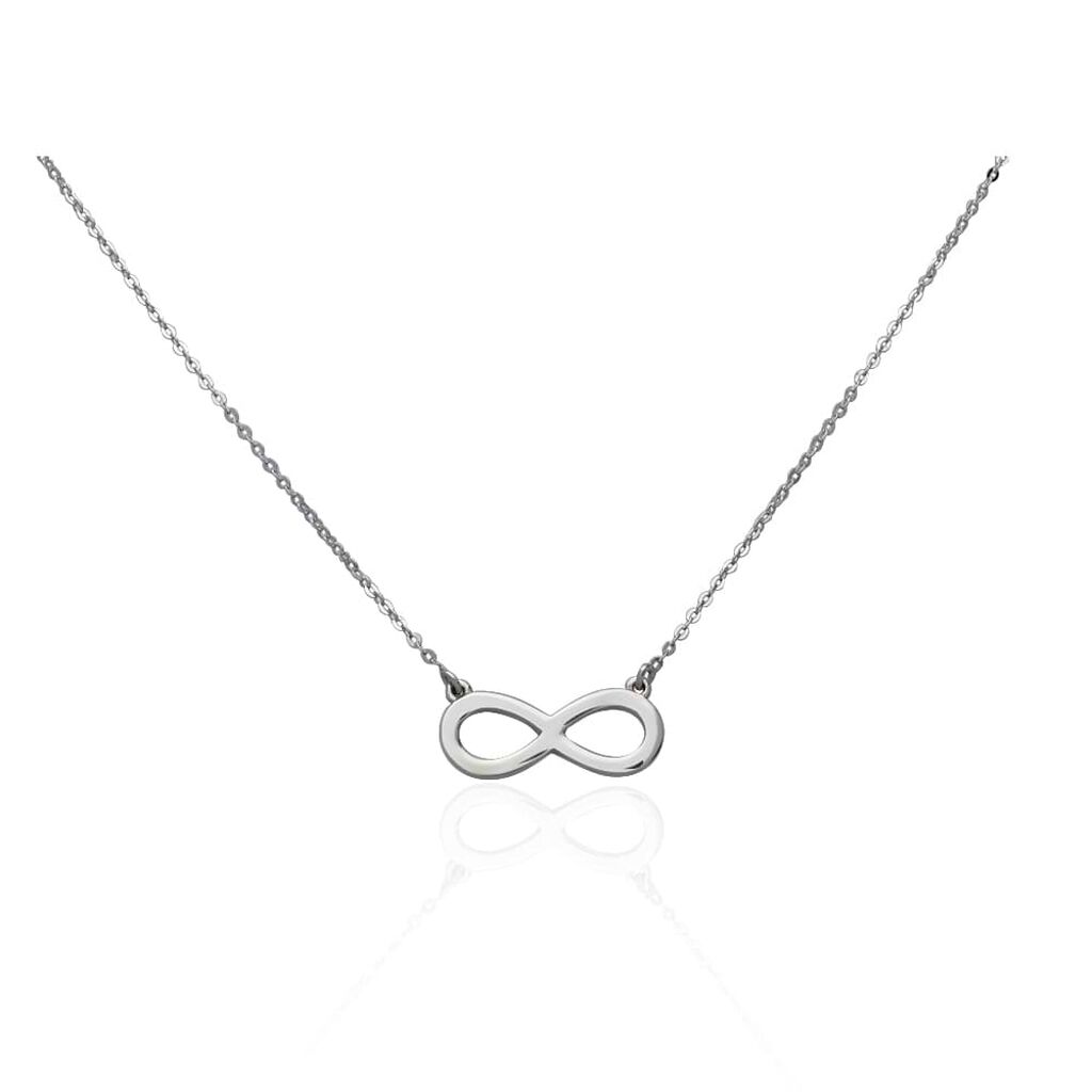 Collana in oro bianco Infinito