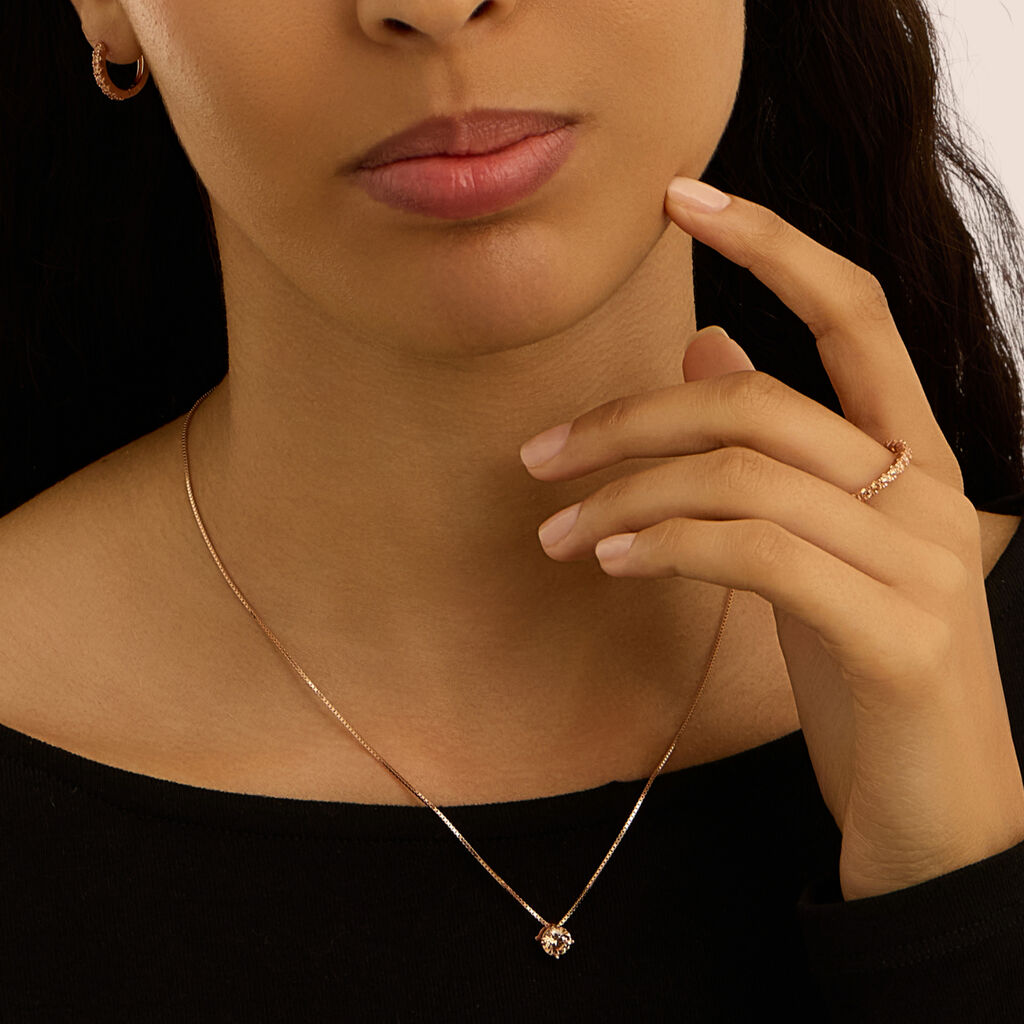 Anello Eternity Silver Rainbow Argento Rosa Cubic Zirconia