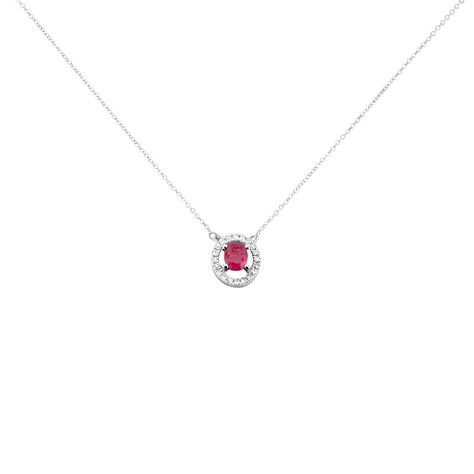 Collana Punto Luce Elizabeth Crown Oro Bianco Rubino Diamante - Collane Punto Luce Donna | Stroili