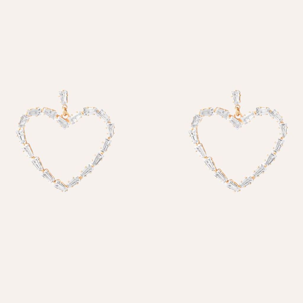 Orecchini Pendenti Romantic Shine Metallo Cristallo